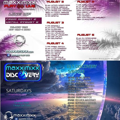 MaxxiMixx Play Live Aug. 2nd, Discovery Aug.5th, '23