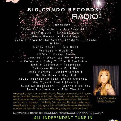 Big Condo Records Radio Show Ep 91 Emilie Culshaw