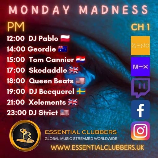 Tom Cannier - Essential Clubbers Radio - Monday Madness - 211122 - Techno