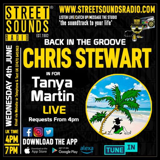 Drivetime with Chris Stewart on Street Sounds Radio 1600-1900 04/06/2025