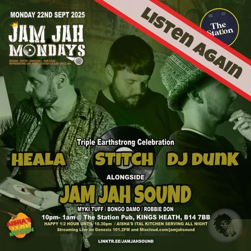 Jam Jah Mondays 22nd Sept 25 ft. Selecta Stitch & DJ Dunk (Young Culture Sound)