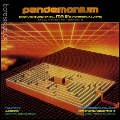 Grooverider w/ Man Parris & Ranski - Pandemonium 'Bonfire Night' - Mr B's , Wolverhampton - 5.11.94