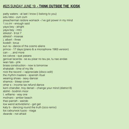 #925 NEW SBTRKT | YAYA BEY | STIKSTOF | T.WILLIAMS | KERRI CHANDLER | NICK THE RECORD | THEO PARRISH