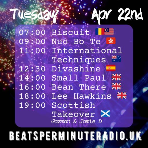 Biscuit- Tuesday Techno Crunch- Live From Bucharest-Beats Per Minute Radio 22.4.2025
