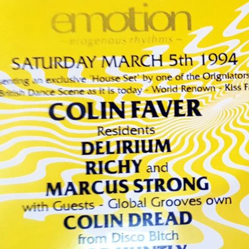 Colin Faver at "Emotion" @ Longworth Hall (Herefordshire-UK) - 5 March 1994
