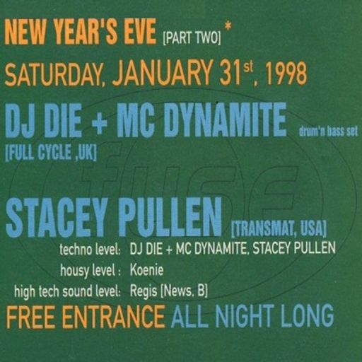 Stacey Pullen at "New Years Eve (Part Two)" @ Fuse (Brussels-Belgium) - 31 January 1998