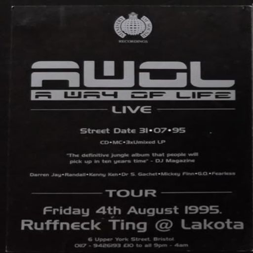 Kenny Ken & Randall w/ MC GQ & Fearless - Ruffneck Ting 'AWOL Tour' - Lakota, Bristol - 4.8.95