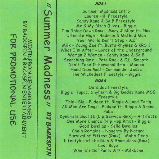 DJ Backspin - Summer Madness (1995)