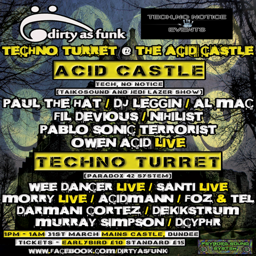 DirtyAsFunk Techno Turret @ Acid Castle Promo mix #2 by Darmani Cortez