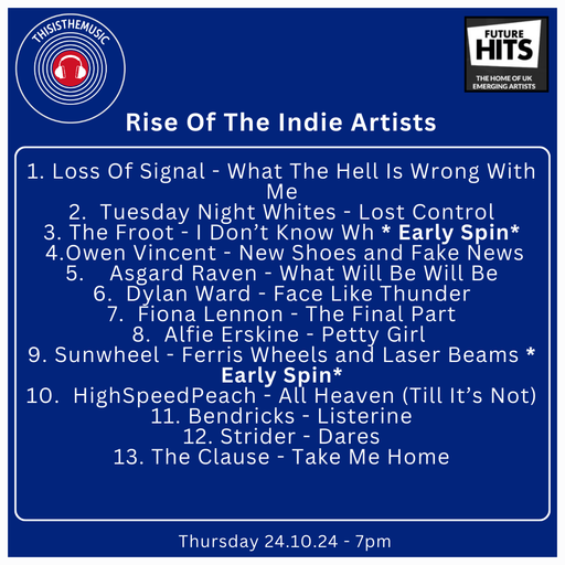 Rise Of The Indie Artists 24.10.2024 #96