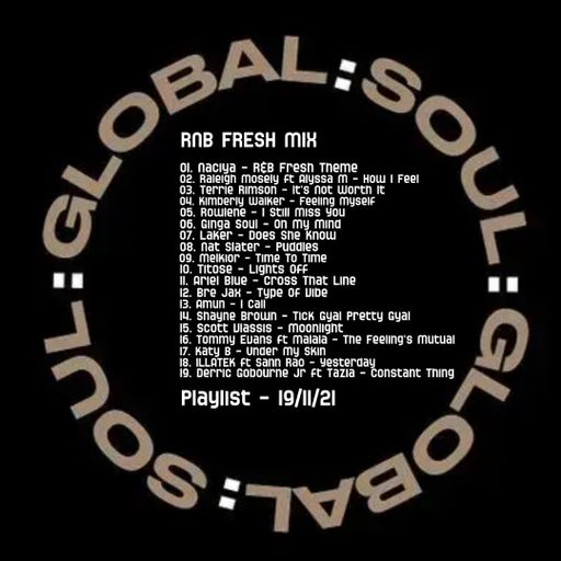 R&B Fresh Mix on Global Soul by Stevie Street 19th November 2021