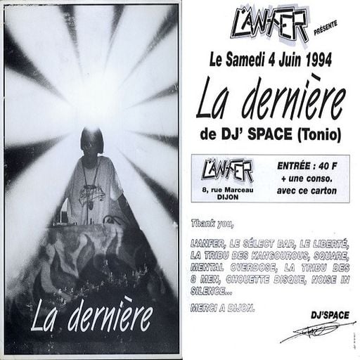 DJ Tonio at "La Dernière" @ L'An-Fer (Dijon - France) - 4 June 1994