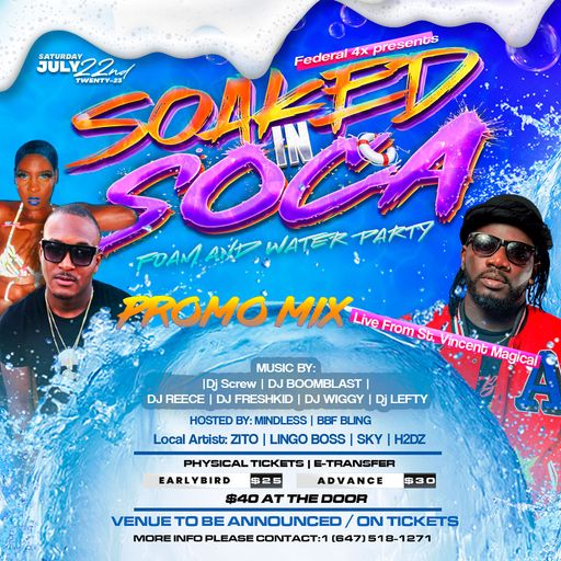 DJ Shakur - Soaked In Soca (Foam & Water) (Mix 2023 Ft Dymez, Dapixel, Dose Up, Caspa G, Effo, Bobo)