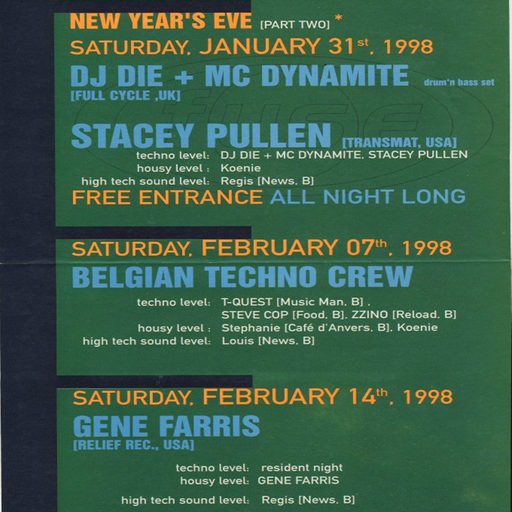 Gene Farris & Deg at Fuse (Brussel - Belgium) - 14 February 1998