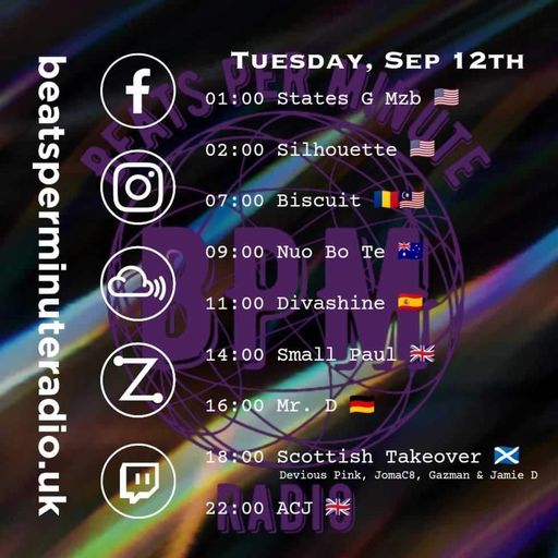 Biscuit-Beats Per Minute Radio Tuesdays-Techno 19.9.2023