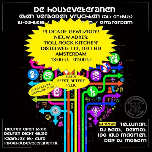 DJ Baas at "De Houseveteranen Eten Verboden Vruchten" @ Roll Rock Kitchen (Amsterdam) - 21 May 2016