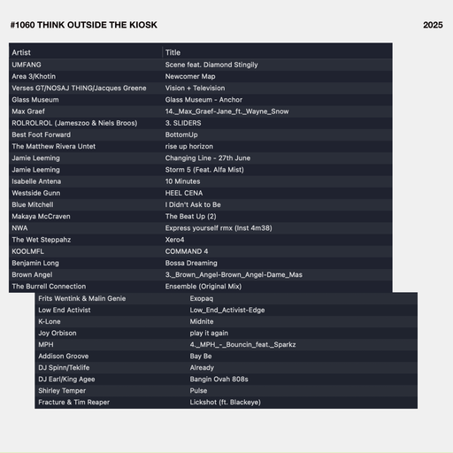 #1060 NEW ROLROLROL / MAKAYA MCCRAVEN / JOY ORBISON / DJ SPINN / FRACTURE / LOW END ACTIVIST