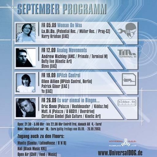 Ellen Alien at "Bpitch Control Night" @ Universal D.O.G (Lahr-Germany) - 19 September 2003