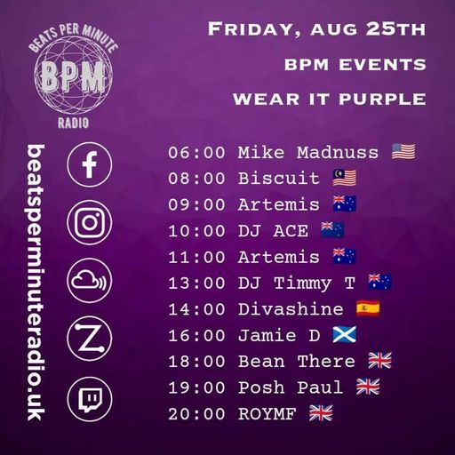 Biscuit-Wear It Purple Day-Live on BPM Radio 2-25.8.2023