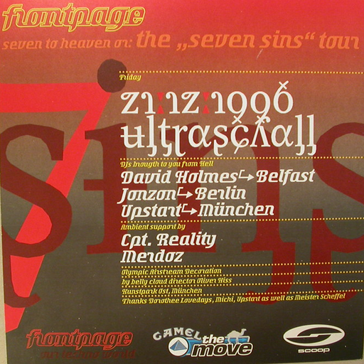 Jonzon at "Seven Sins World Tour" @ Ultraschall (München-Germany) - 21 December 1996