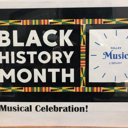 Polley Music Libary Show: music books for Black History Month