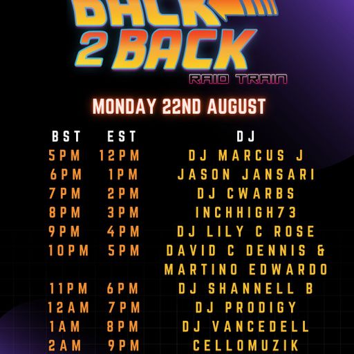 Back 2 Back Raid Train 22nd August 2022