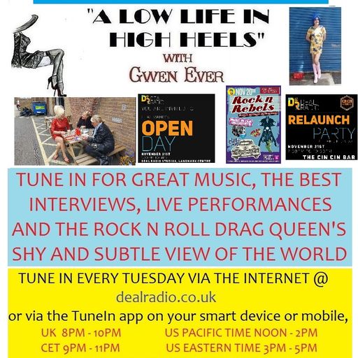 A LOW LIFE IN HIGH HEELS WITH GWEN EVER RADIO SHOW 16TH NOVEMBER 2021 EDITION