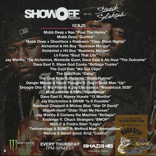 DJ Statik Selektah - Showoff Radio (SXM Shade45) - 2025.10.09