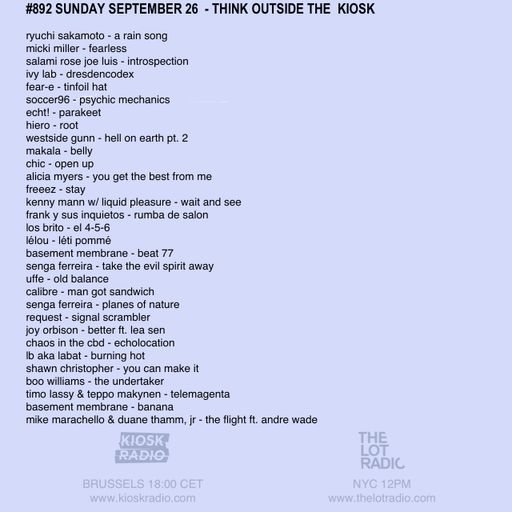 #892 KIOSK RADIO  | NEW IVY LAB | SALAMI ROSE JOE LUIS | LB AKA LABAT | UFFE | SENGA FERREIRA | ...