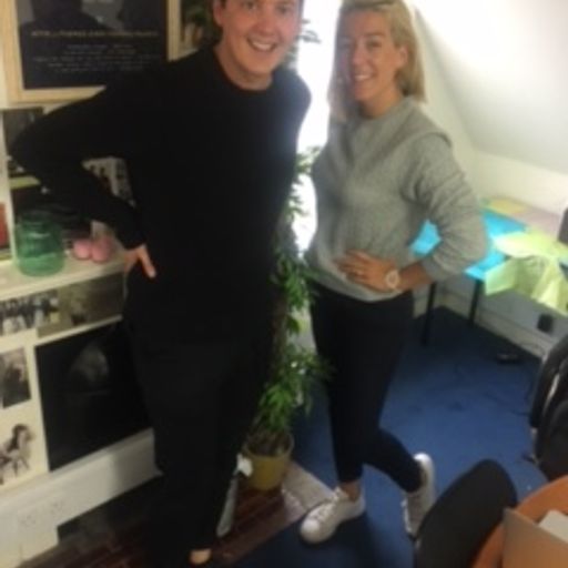 At the counter with Natalia -