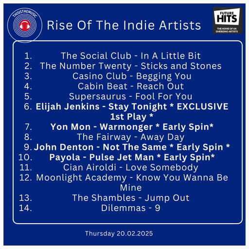 RISE OF THE INDIE ARTISTS - 20.02.25 #113