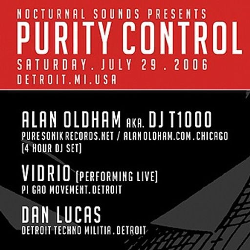 Alan Oldham (DJ T-1000) at Purity Control (Detroit - USA) - 29 July 2006