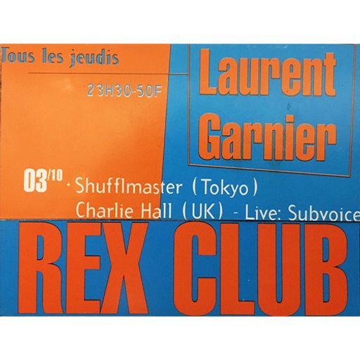 DJ Shufflemaster at Rex Club (Paris - France) - 3 October 1996