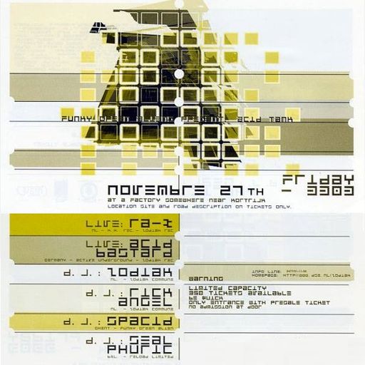 DJ Zodiak at "FGA presents Acid Tank" (Kortrijk - Belgium) - 27 November 1998