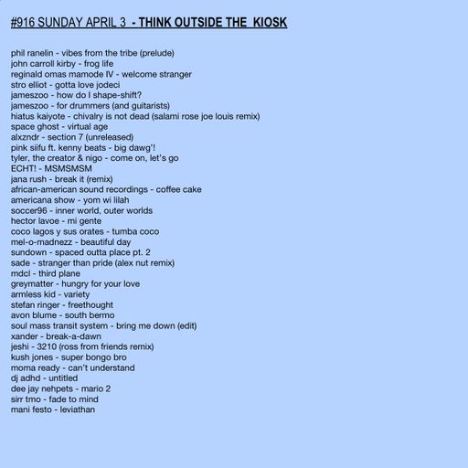 Kiosk Radio #916 | NEW SPACE GHOST | MDCL | GREYMATTER | MOMA READY | SIRR TMO | PINK SIIFU | ...