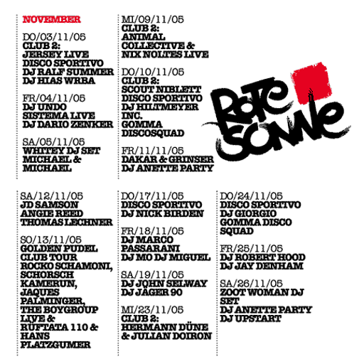 Lester Jones & Jay Denham & Robert Hood at Rote Sonne (München - Germany) - 25 November 2005