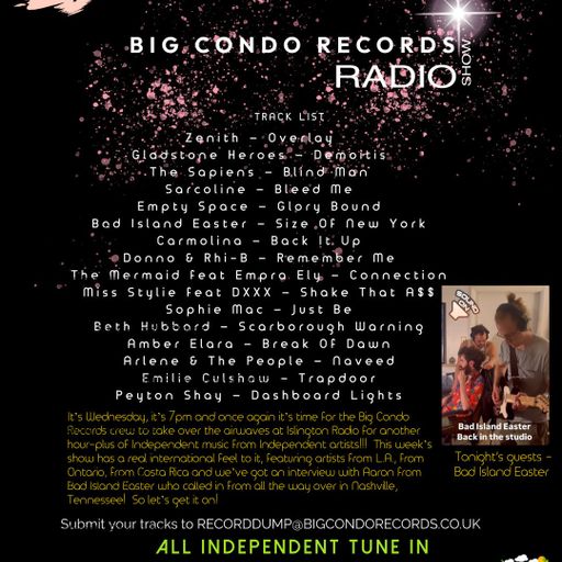 Big Condo Records Radio Show 25/6/2025 Bad Island Easter
