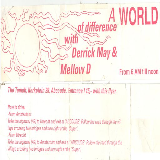 Derrick May at "A World Of Difference" @ Tumult (Abcoude - NL) - 28 February 1993