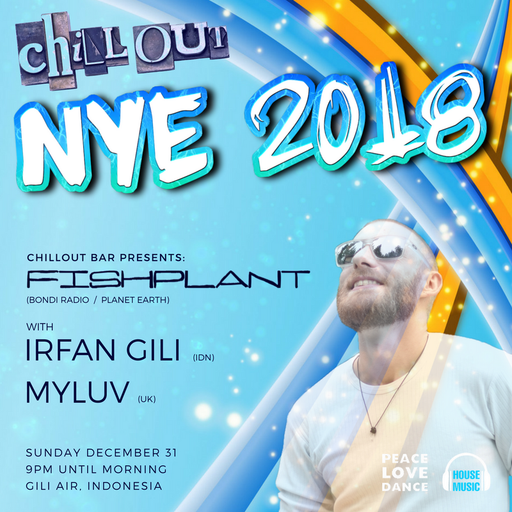 fishplant LIVE @ Chillout Bar New Year 2018 Beach Party, Gili Air, Indonesia