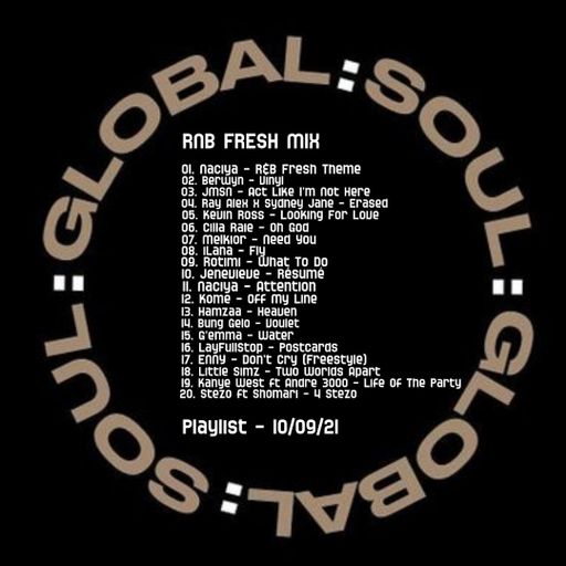 Global Soul R&B Fresh Mix by Stevie Street 10th September 2021