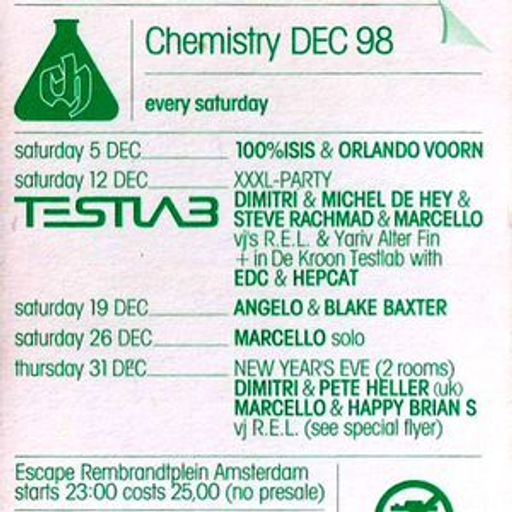 Orlando Voorn at "Chemistry" @ E-Theatre (Amsterdam - NL) - 5 December 1998
