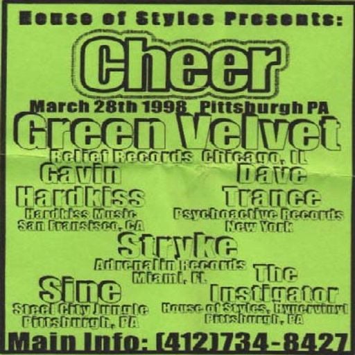 Green Velvet LIVE PA at "Cheer" @ Irish Centre (Pittsburgh - USA) - 28 March 1998