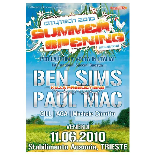 Ben Sims vs Paul Mac at "CityTech009 Summer Opening" @ Ausonia (Trieste-Italy) - 11 June 2010