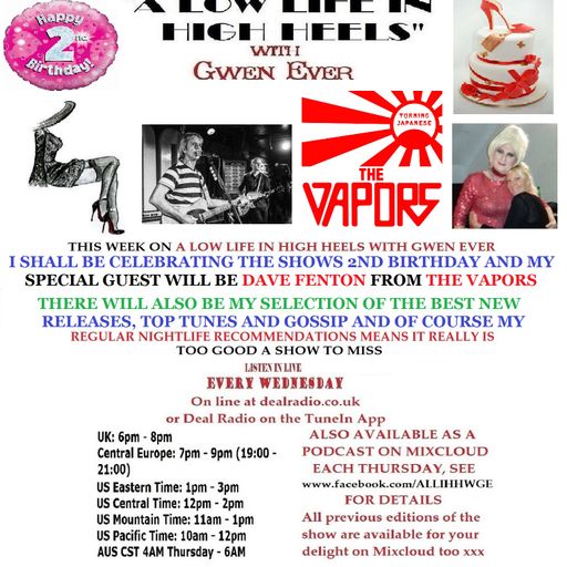 A LOW LIFE IN HIGH HEELS WITH GWEN EVER RADIO SHOW 6TH MARCH 2019 BROADCAST