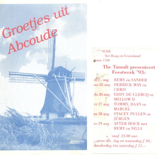 Stacey Pullen at "Feestweek" @ Tumult (Abcoude - NL) - 28 August 1993