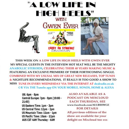 A LOW LIFE IN HIGH HEELS WITH GWEN EVER RADIO SHOW 31ST JANUARY 2018 EDITION 
