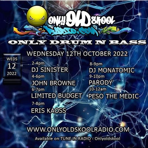 Dj-Sinister - Live on Only Old Skool Radio - 12-10-2022