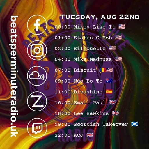 Biscuit-Live on Beats Per Minute Radio Tuesday-Techno-22.8.2023