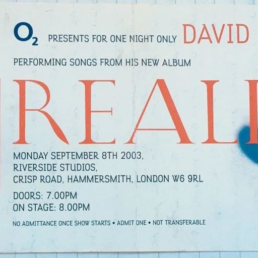 Bowie Reality Album Launch Show, London - 08 September 2003