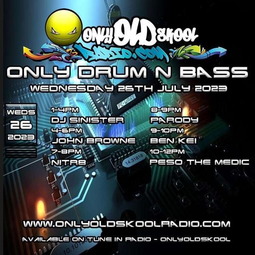 Dj-Sinister - Live on Only Old Skool Radio - 26-07-2023